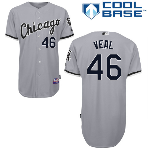 Donnie Veal #46 Youth Baseball Jersey-Chicago White Sox Authentic Road Gray Cool Base MLB Jersey